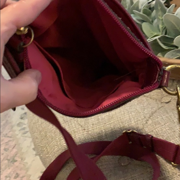 Coach crossbody purse wine color. - Picture 3 of 3